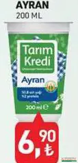 TARIM KREDİ AYRAN 200 ML fiyat ve kampanya bilgisi
